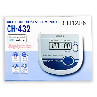 Citizen CH‑432 Upper Arm Digital Blood Pressure Monitor