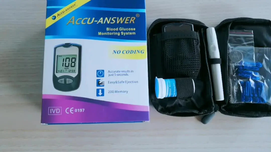 Accu-Answer Blood Glucose Monitor Set with 50 strips