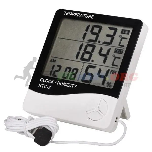 THERMOMETER HYGROMETER – TEMPERATURE HUMIDITY CLOCK – HTC-2