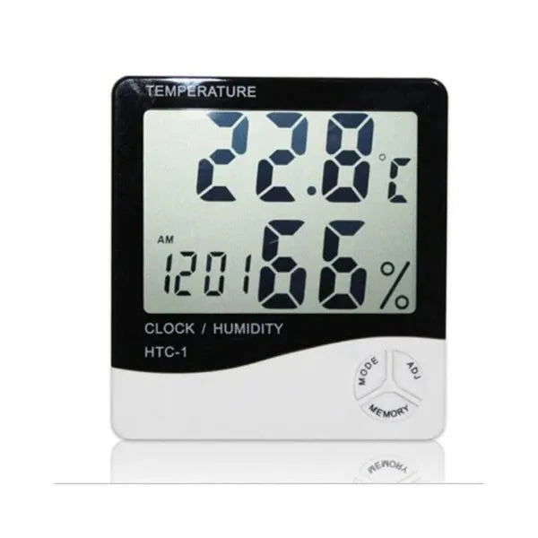 THERMOMETER HYGROMETER – TEMPERATURE HUMIDITY CLOCK – HTC-1