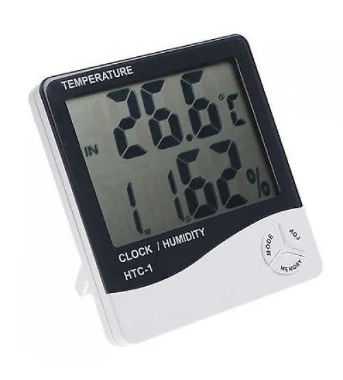 THERMOMETER HYGROMETER – TEMPERATURE HUMIDITY CLOCK – HTC-1