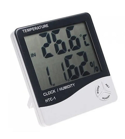 THERMOMETER HYGROMETER – TEMPERATURE HUMIDITY CLOCK – HTC-1