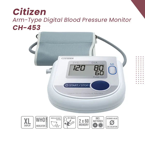 CH 453 AC - Digital Blood Pressure Monitor - White - Citizen