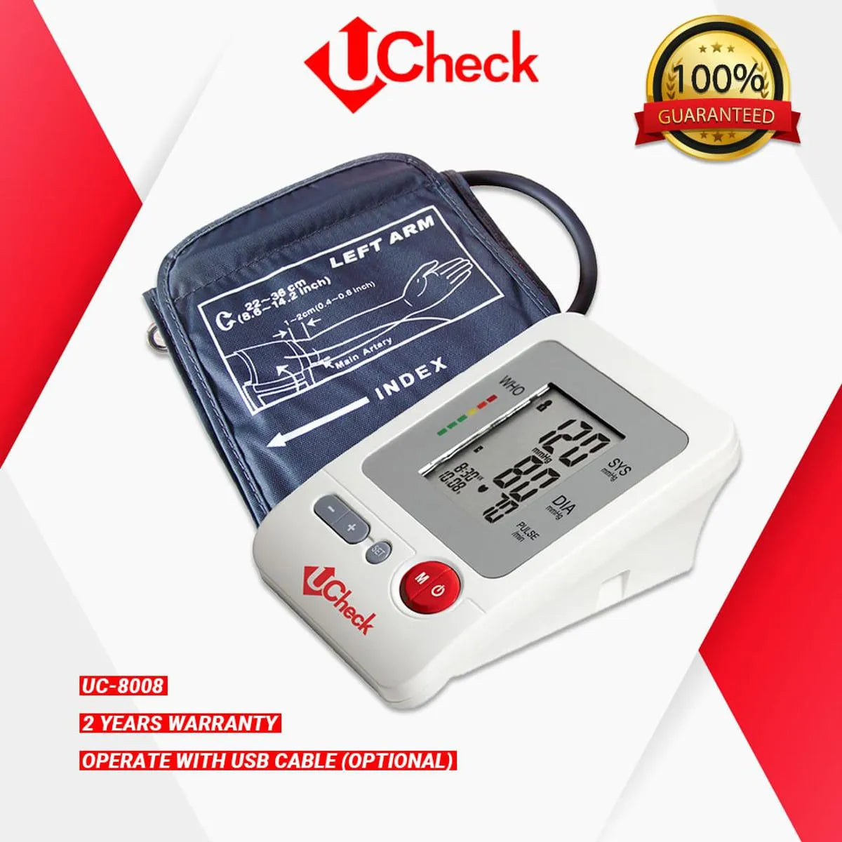 Ucheck Blood Pressure Monitor – Upper Arm BP Operator