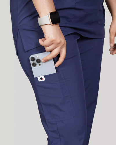 LuxeMed Premium Scrub Navy Blue
