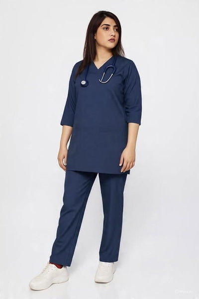 LuxeMed Premium Scrub Navy Blue